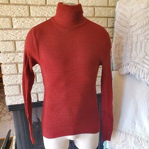 Pierre Cardin Vintage Rib Knit Turtleneck Sweater S/M